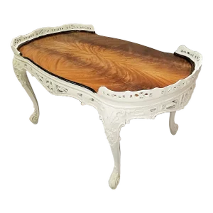 Carved and Painted 1920s Mahogany Coffee Table