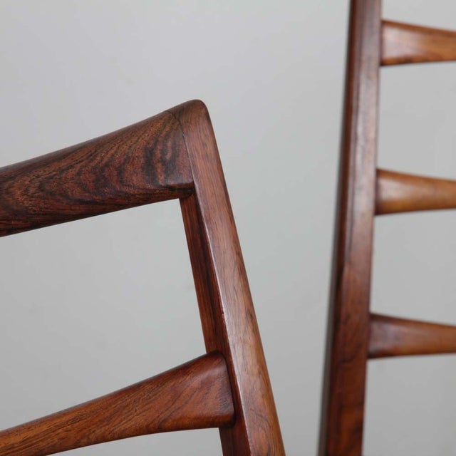 Vintage Scandinavian Chairs in Rosewood by Niels Koefoed for Koefoeds Møbelfabrik, 1960, Set of 4, in Good conditions....