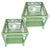 Green Vintage Coastal Rattan & Glass Side Tables For Sale - Image 8 of 8
