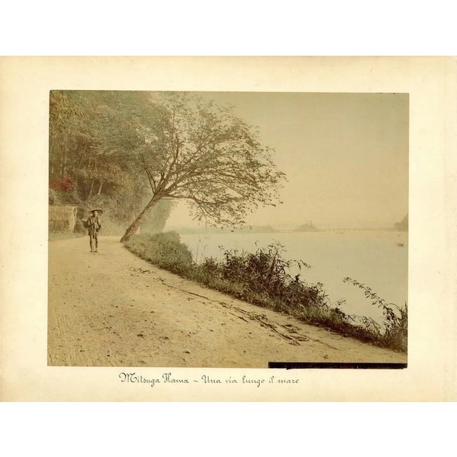 Landscape of Seto Inland Sea - Hand-Colored Albumen Print 1870/1890 1870/1890 For Sale