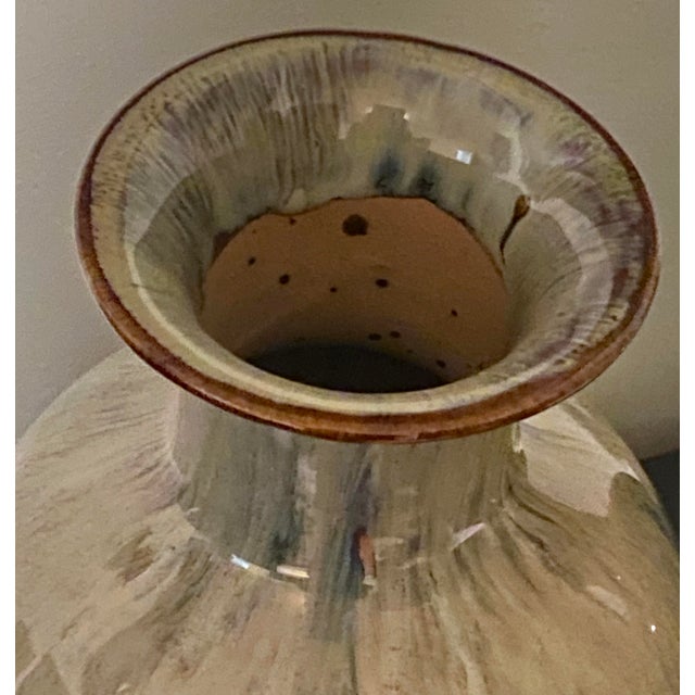 Pair of Ombre Flambé Glazed Chinese Porcelain Vases Circa 1940s For Sale In New York - Image 6 of 7