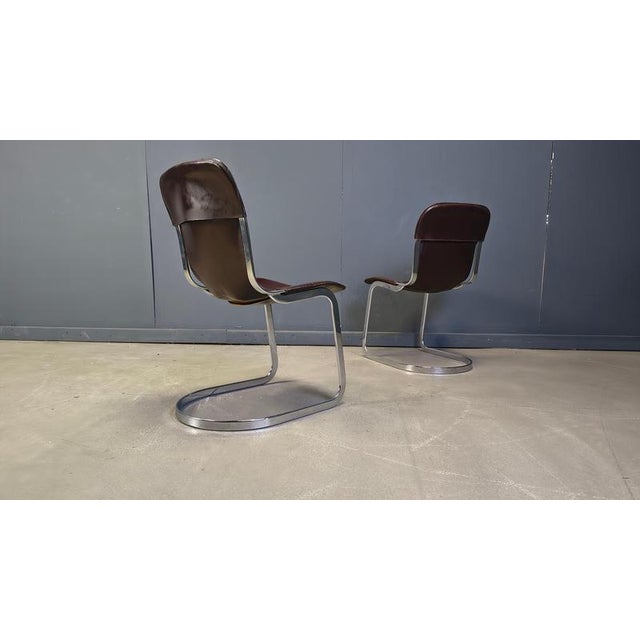 Willy Rizzo Vintage Dining Chairs from Cidue, 1970s, Set of 6 For Sale - Image 4 of 15