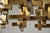 Metal 1970s Brutalist Gaetano Sciolari Brushed Brass Cubist Brutalist Chandelier For Sale - Image 7 of 8
