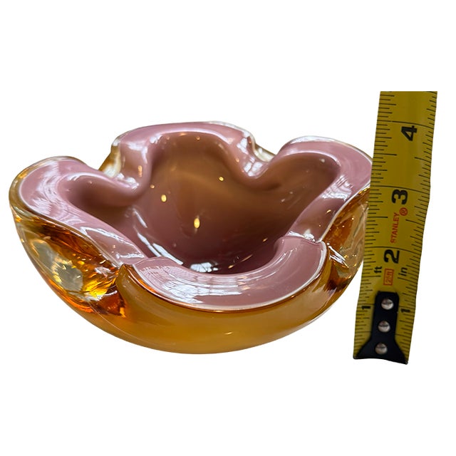 Alfredo Barbini Mid-Century Murano Cased Art Glass Biomorphic "Geode" Bowl/Ashtray For Sale - Image 14 of 14