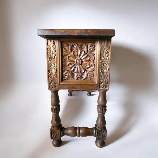 1920s Spanish Hand Carved Console Table, 1920s For Sale - Image 5 of 10