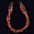 Three Strand Coral Agate Necklace For Sale In Raleigh - Image 6 of 6