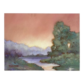 2023 “Copper Sunset” Impressionist Oil on Canvas Panel by Ed Penniman For Sale