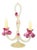 Large Two-Light Art Glass Candlestick with Floral Elements, 1960s For Sale