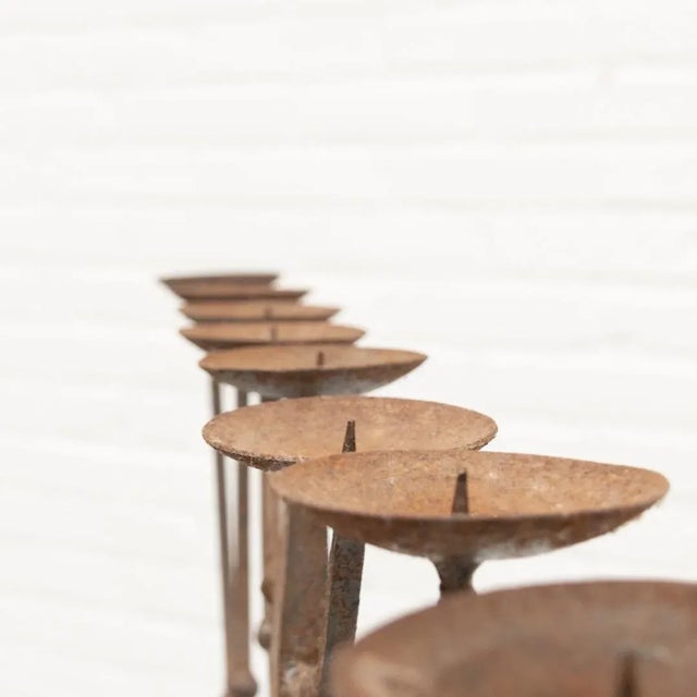 Brutalist Wrought Iron Candleholder, 1960s For Sale - Image 14 of 15