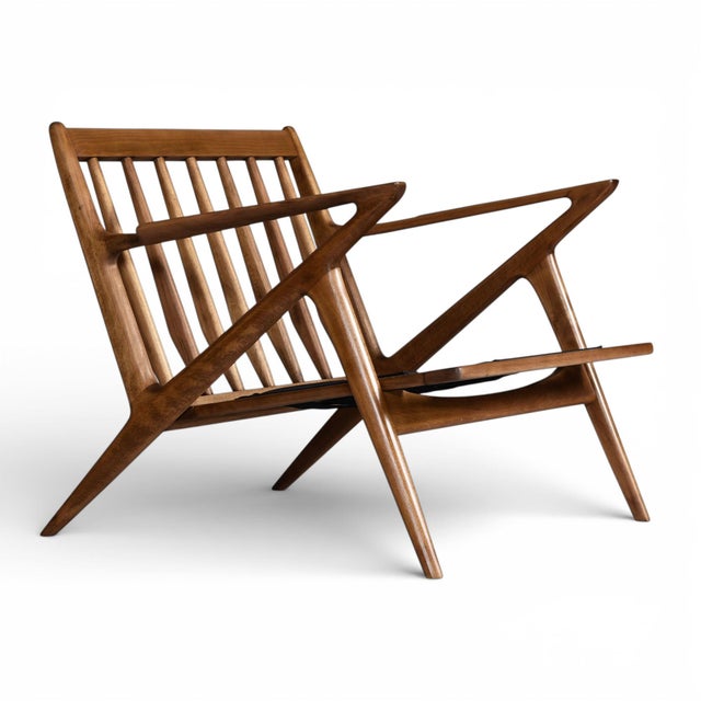 Authentic Poul Jensen for Selig vintage 1950s “Z Chair.” This Mid-Century Modern icon has been restored with new custom...