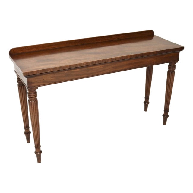 Large Antique Victorian Mahogany Console Table, 1840s For Sale
