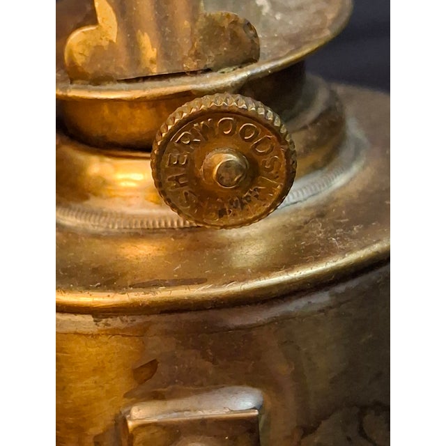 Antique Brass Onion Globe Ship Marine Lantern Sherwoods Burner C. 1870s Matthew J King Provenanceer For Sale - Image 9 of 17