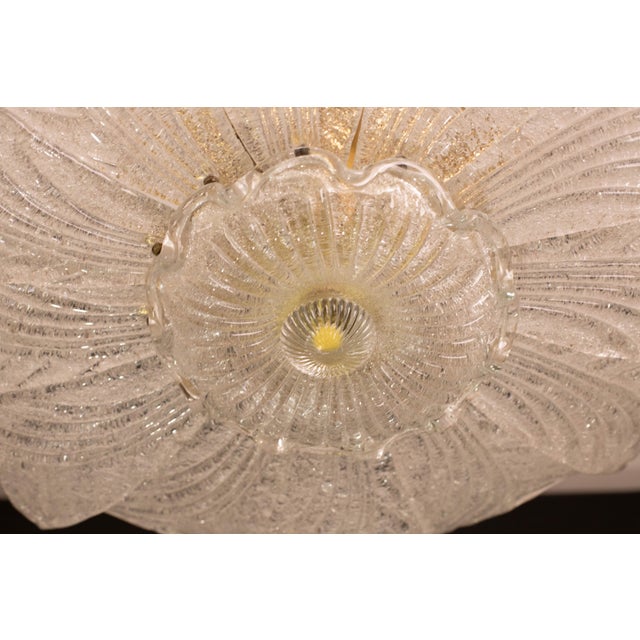 Metal Amalfi Italian Murano Glass Ceiling Light or Chandelier, 1970s For Sale - Image 7 of 12