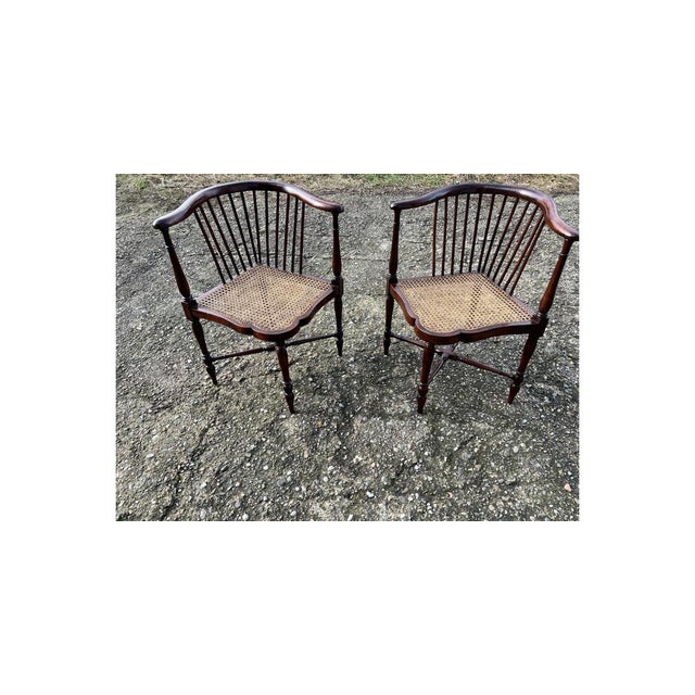 Set of Art Nouveau Corner Chairs attributed to Adolf Loos for FO Schmidt, 1890s For Sale - Image 6 of 18