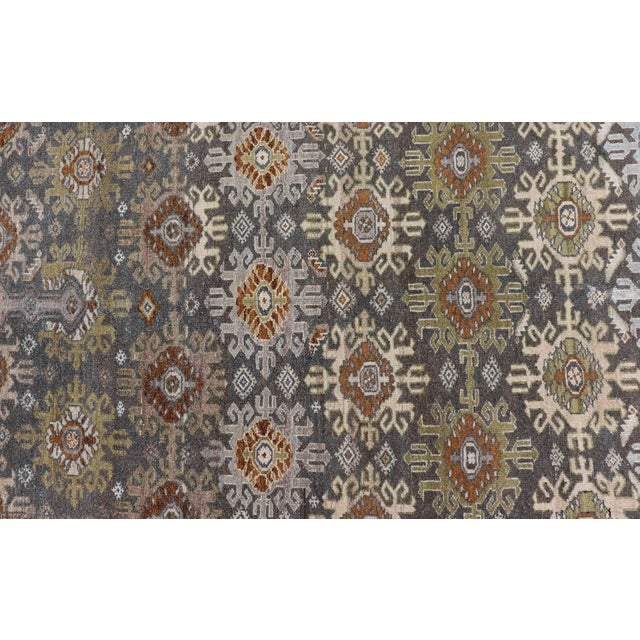 Textile Antique Persian Malayer Gallery Rug With Medallion and Rosette Design For Sale - Image 7 of 15