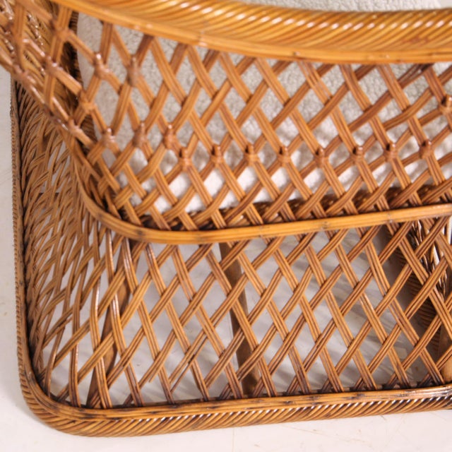Wicker Rattan Lounge Set, 1970s, Set of 3 For Sale - Image 15 of 18