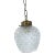 Vintage Mid-Century Cut Glass and Brass Pendant Light For Sale