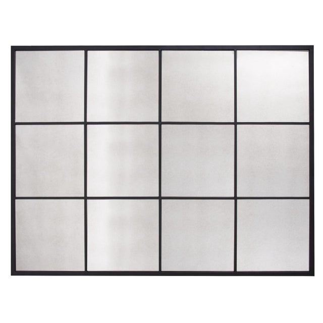 Industrial Racine Windowpane Mirror For Sale - Image 3 of 9