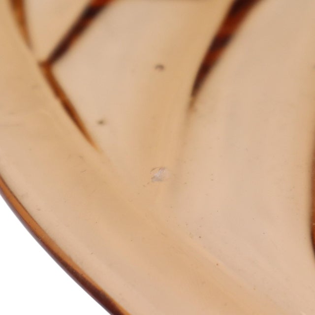 Art Deco Orange Amber Cake Plate Pastry Dish from Val Saint Lambert, 1930s For Sale - Image 11 of 13