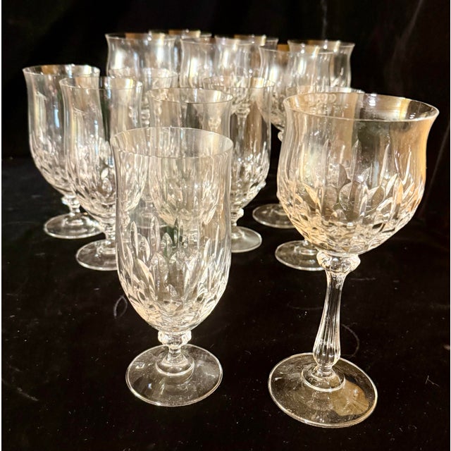 Vintage Lead Crystal Stemware Set - Set of 12 For Sale - Image 6 of 12