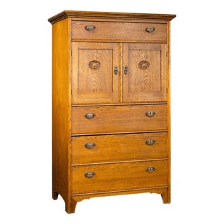 Tall Art Nouveau Chest of Drawers For Sale