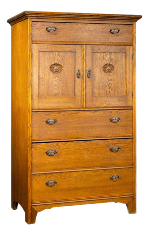 Tall Art Nouveau Chest of Drawers
