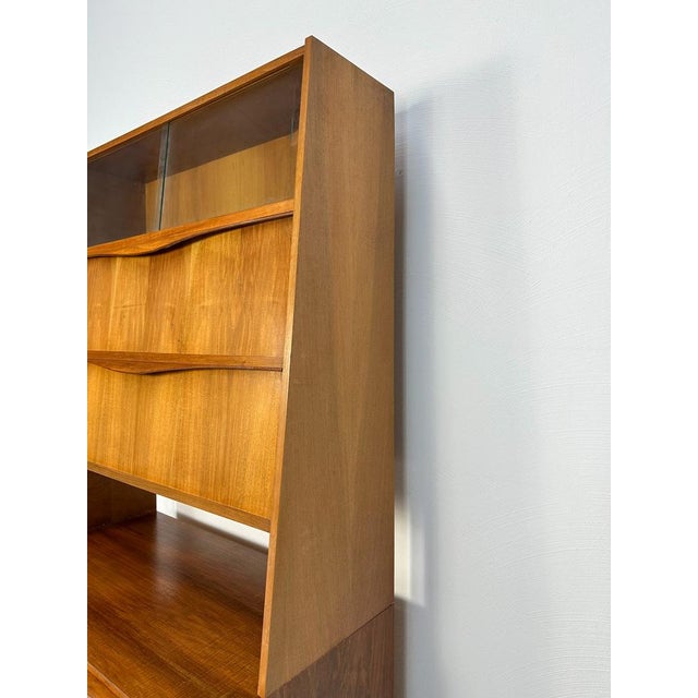 Brown Vintage Walnut Cabinet by Franz Ehrlich for VEB Deutsche Werkstätten Hellerau, 1950s For Sale - Image 8 of 17