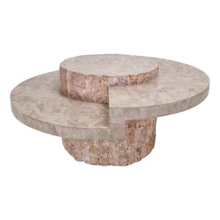 Round Fossil Stone Coffee Table from Magnussen Ponte, 1980s For Sale