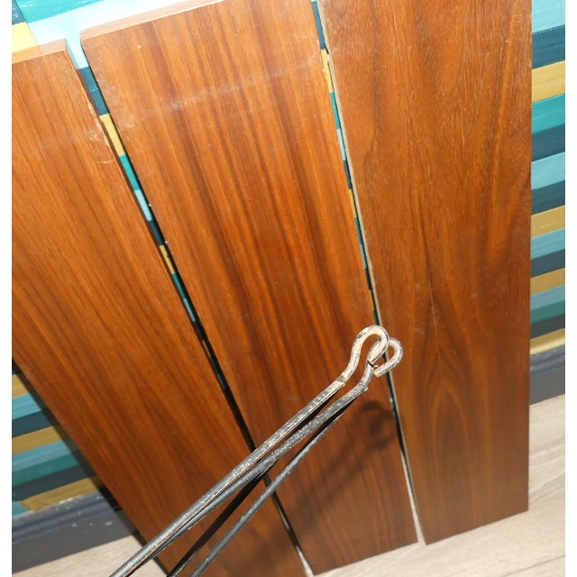 Small Vintage String Shelf in Walnut, 1960s For Sale - Image 10 of 13