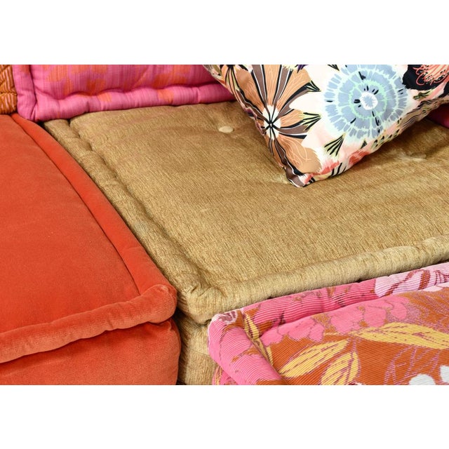 Large Mah Jong Sofa in Original Fabric attributed to Hans Hopfer for Roche Bobois, 1980s, Set of 35 For Sale - Image 17 of 18