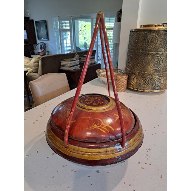 Vintage Asian Basket For Sale - Image 9 of 10