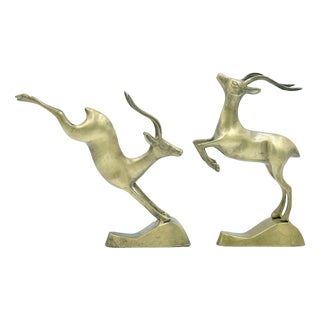 Brass Gezelles, 1970s, Set of 2 For Sale