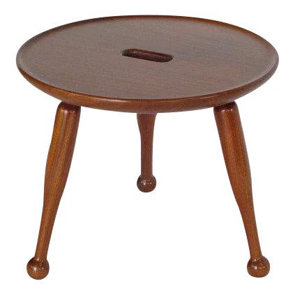 Brown 1940s Mid-Century Modern Josef Frank Three Legged Stool For Sale - Image 8 of 8