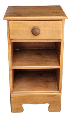 1960s Colchester Group Solid Maple Single Drawer Old Town Finish Nightstand
