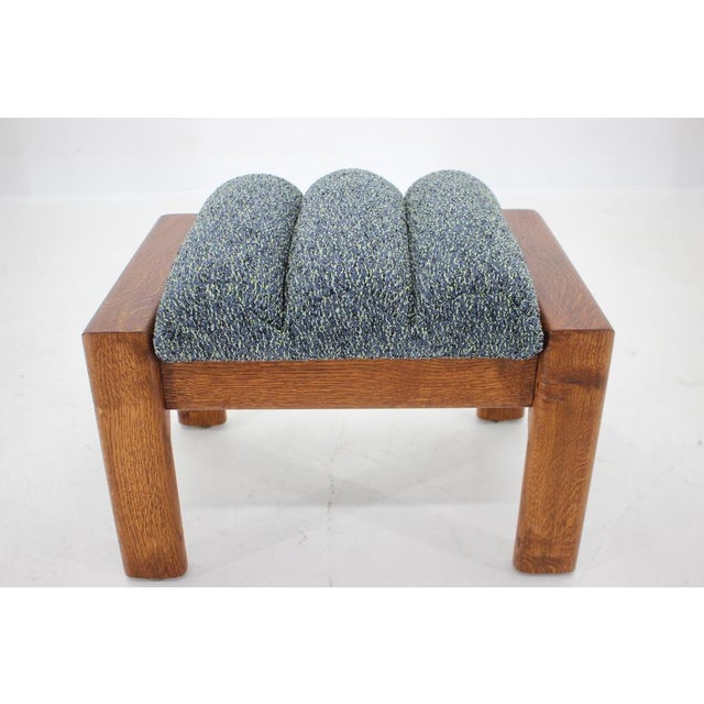 Oak Armchairs with Stools, Finland, 1960s, Set of 4 For Sale - Image 9 of 18