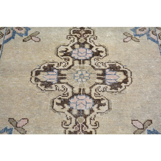 Turkish Vintage Turkish Anatolian Hand Knotted Wool Rug, 3'2"x9'10" For Sale - Image 3 of 4