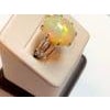 8 Carat Oval Shape Opal Cocktail Ring 14 Karat White Gold, Estate, Size 9 For Sale - Image 16 of 18