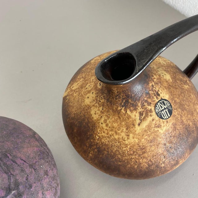 Pottery Vases 313 attributed to Kurt Tschörner Ruscha, Germany, 1970s, Set of 2 For Sale - Image 11 of 18