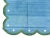 Handmade Cotton Scalloped Reversible Rug, Sky Blue and Forest Green Dhurrie-8'x10' For Sale - Image 10 of 10
