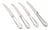 Knives in Silver and Stainless Steel. Beaded Pattern by Georg Jensen, 1930s, Set of 4 For Sale