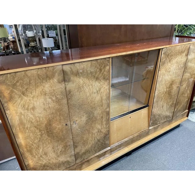 1950s French Deco Style Burlwood Cabinet For Sale In West Palm - Image 6 of 8