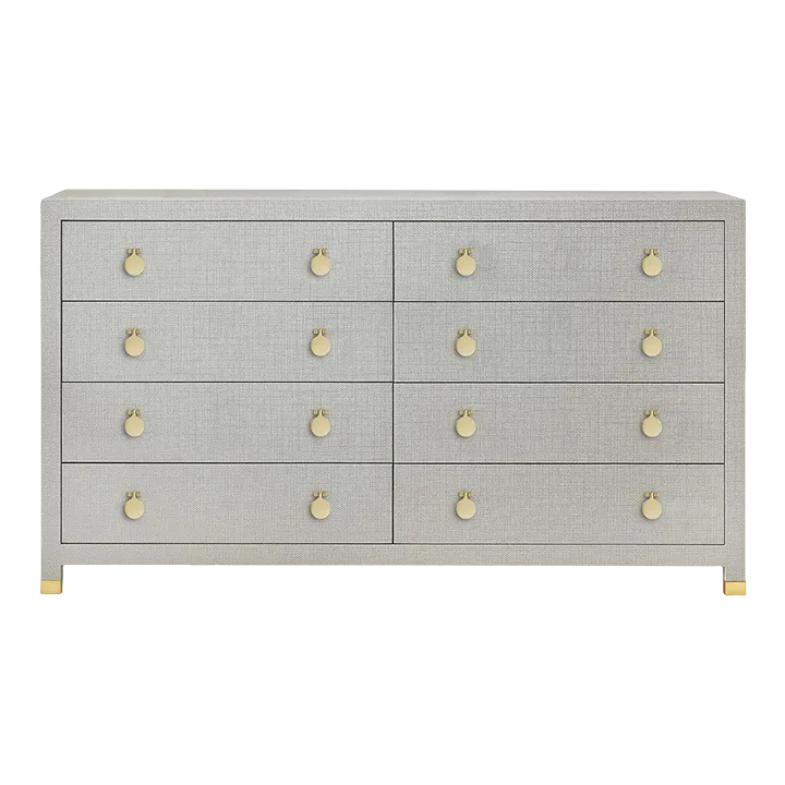 gray gold dresser Essentials for Living Bradley 7-Drawer Double Dresser in Dove Gray main image 1