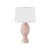 Tall Bulb Shape Ceramic Table Lamps with White Linen Shade in Blush. Also available in Gray, Light Blue and White. 17.25"...