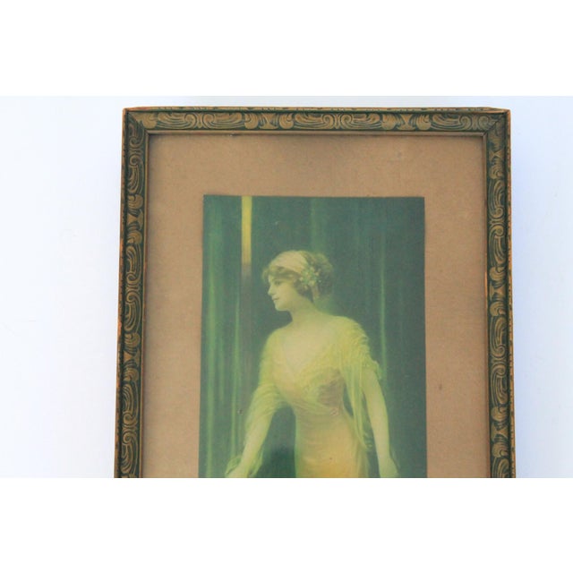 Victorian Antique Framed Female Print Wall Hanging For Sale - Image 3 of 9