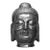 Tibetan Gilt Silver Ceramic Buddha Head Sculpture 20th C For Sale