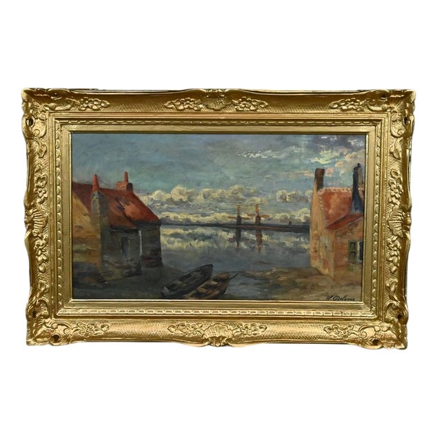 W. Delsaux, The North Sea, Early 20th Century, Oil Painting, Framed For Sale