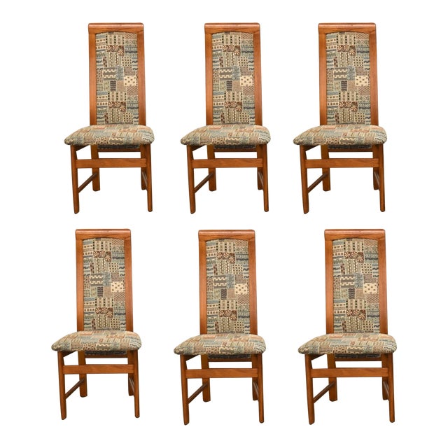 1970s Modern Teak Dining Chairs - Set of 6 For Sale