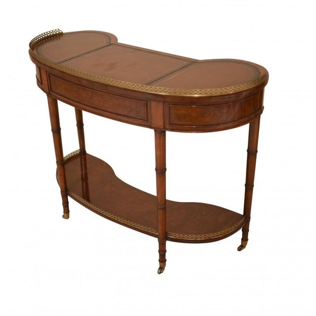 Regency Walnut Kidney Desk For Sale - Image 10 of 12