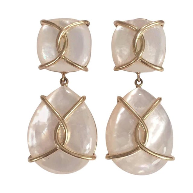 Christina Addison Elegant Three-Stone Drop Earring With Citrine and Baroque Pear and Diamonds For Sale - Image 9 of 12