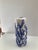 Blue Blue Coral on White Glazed Ceramic Vase For Sale - Image 8 of 9